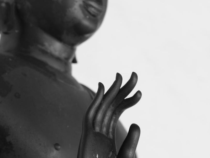 Detailed view of hands in a meditation gesture